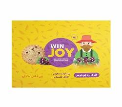 وین جوی بیسکوییت با تکه های کشمش جعبه 700 گرم